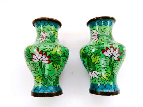 Chinese Cloisonne pair of vases