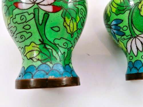 Chinese Cloisonne pair of vases