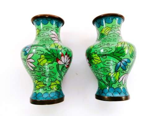 Chinese Cloisonne pair of vases