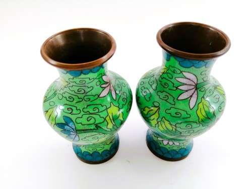 Chinese Cloisonne pair of vases