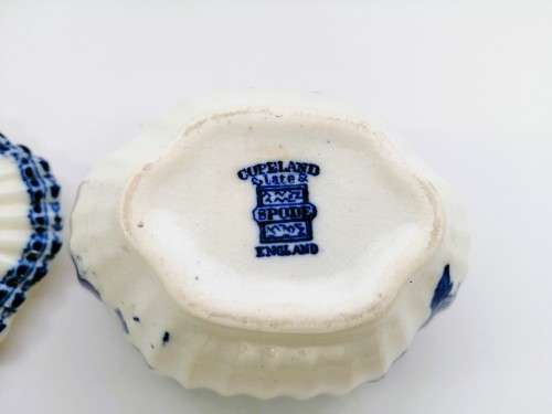 Antique blue and white Copeland Spode china Lidded Dish