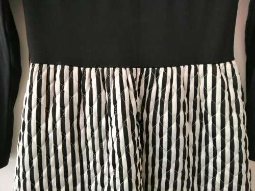 Vintage Gavotte Black and White Long Dress