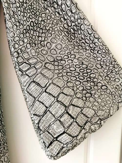 Vintage Jays Silver and Black sparkly Long Dress