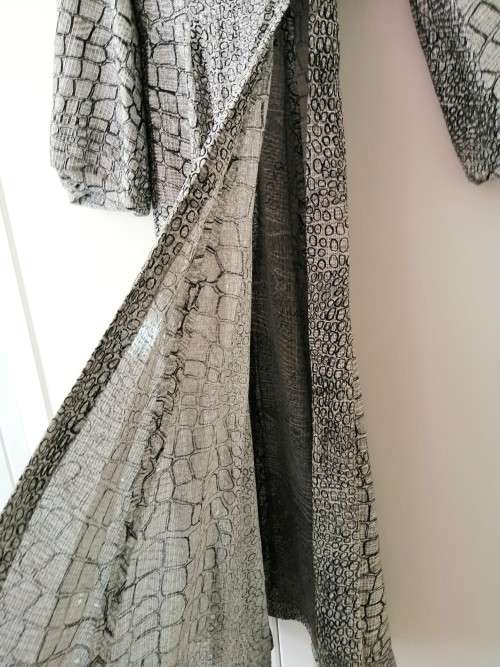 Vintage Jays Silver and Black sparkly Long Dress