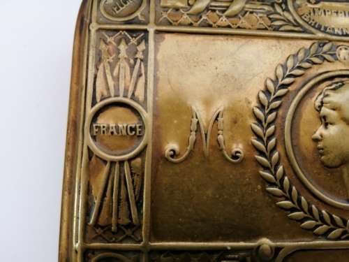 Vintage Original WW1 Royal Princess Mary 1914 Xmas Fund Brass Gift Tin