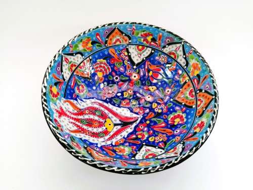 Stunning and Vibrant Turkish Hand Painted Bowl #