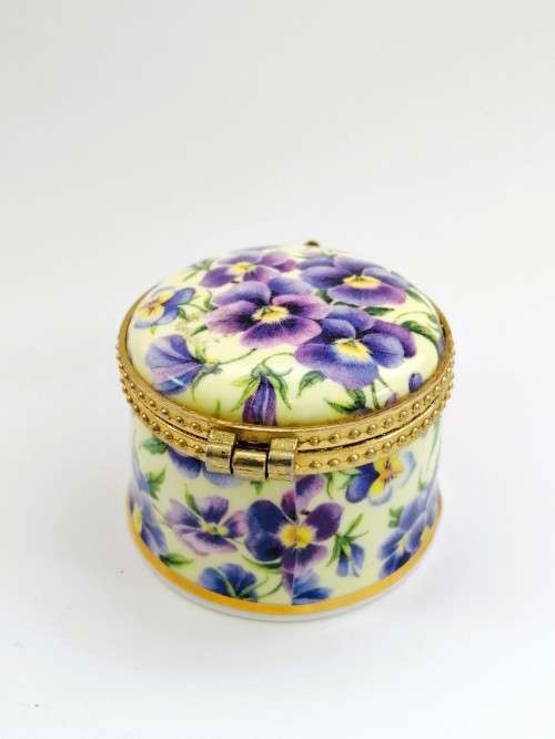 Fenton Bone China Porcelain Trinket Box Love to my Daughter in Law