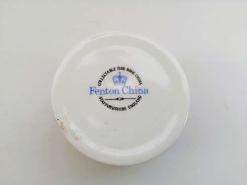 Fenton Bone China Porcelain Trinket Box Love to my Daughter in Law