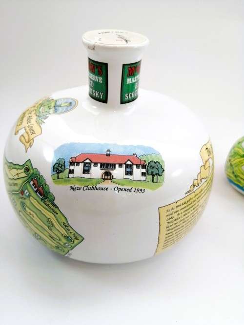 McGibbon`s Golfing decanters x 6 with Scotch Whisky