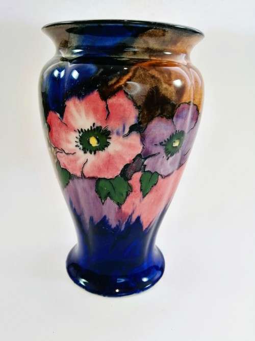 Stunning H and K Tunstall Hand Painted Viola Large Vase