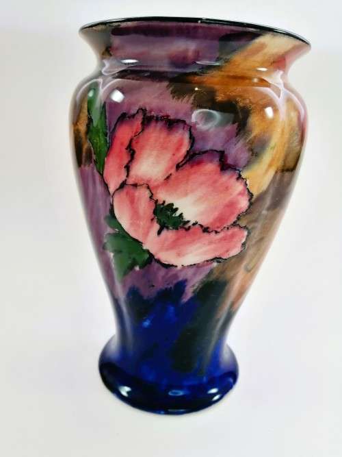 Stunning H and K Tunstall Hand Painted Viola Large Vase