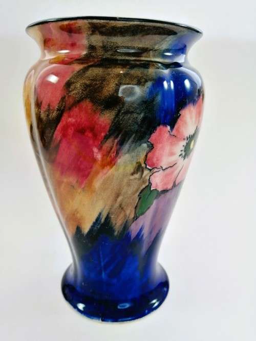 Stunning H and K Tunstall Hand Painted Viola Large Vase