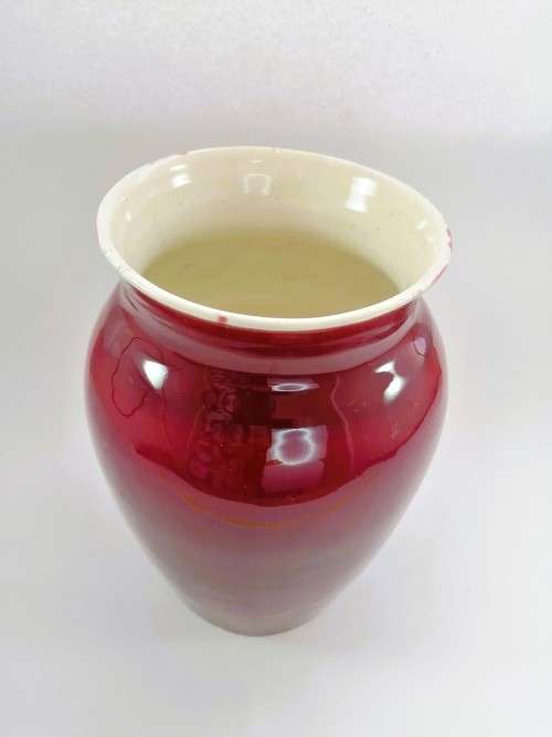 Vibrant red Pottery pot