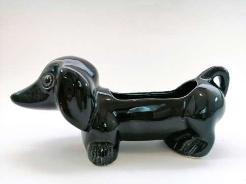Very cute vintage Black Dachshund Sausage Dog holder