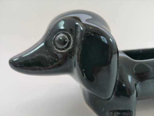 Very cute vintage Black Dachshund Sausage Dog holder