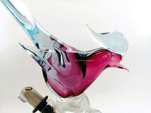 ARCHIMEDE SEGUSO!! 1960S MURANO GLASS PHEASANT BIRD DECANTER MADE FOR LUXARDO