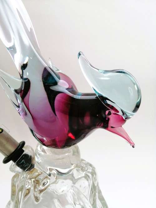ARCHIMEDE SEGUSO!! 1960S MURANO GLASS PHEASANT BIRD DECANTER MADE FOR LUXARDO