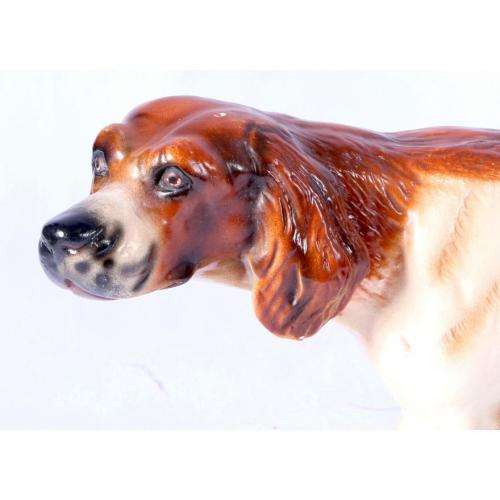 Large Art-Deco style chalkware figure of dog