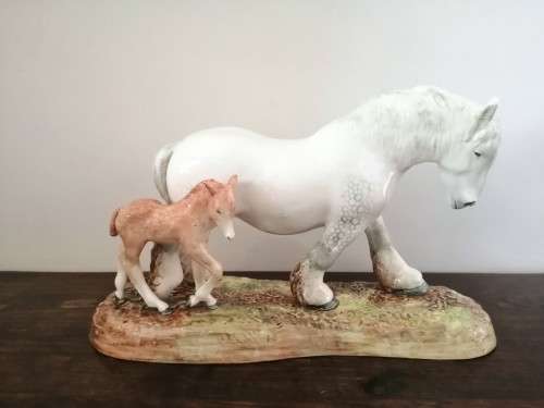 Royal Doulton Large Pride of the Shires HN2528 horse & Foal  by W.M. Chance
