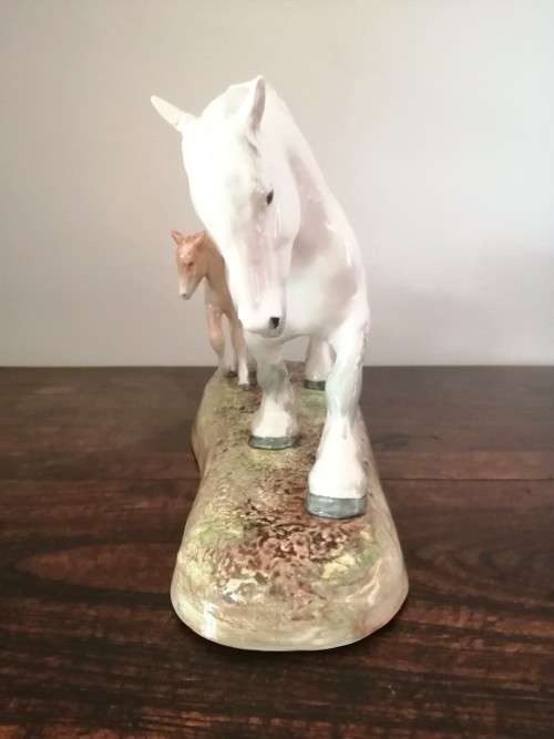 Royal Doulton Large Pride of the Shires HN2528 horse & Foal  by W.M. Chance