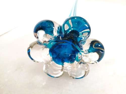 1920s Art Deco Turquoise Glass Vase