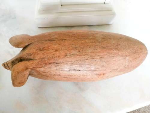 Vintage Large 44cm Wooden Pig  Hand Carved