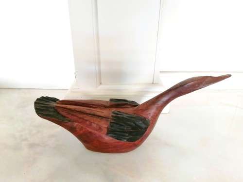 Vintage Large 44cm Wooden Duck  Hand Carved