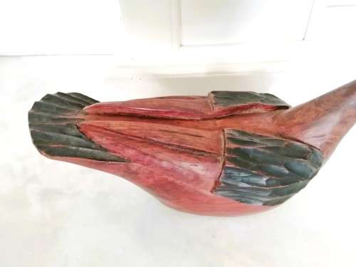 Vintage Large 44cm Wooden Duck  Hand Carved