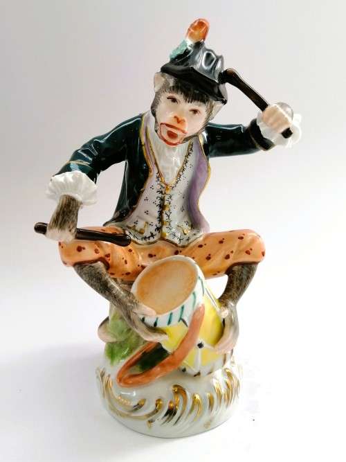 Eleven Dresden Monkey Musical Band figurines