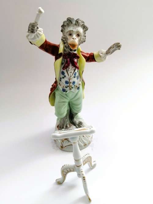 Eleven Dresden Monkey Musical Band figurines