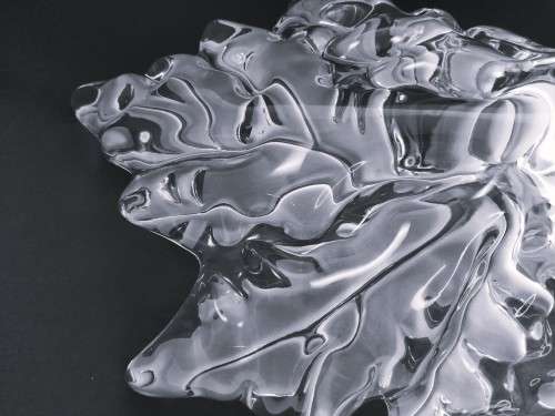 Spectacular LALIQUE Champs-Elysees clear crystal centerpiece bowl