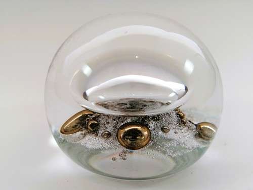Limited Edition 67/500 Selkirk Glass SPACE POOL Paperweight 1979 Scotland P. Holmes