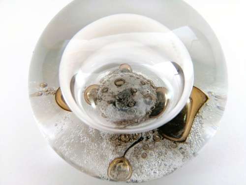 Limited Edition 67/500 Selkirk Glass SPACE POOL Paperweight 1979 Scotland P. Holmes