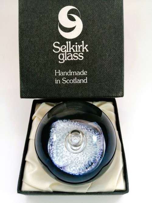 Limited Edition 195/500 Vintage Selkirk Glass Arabesque Paperweight 1985 Scotland