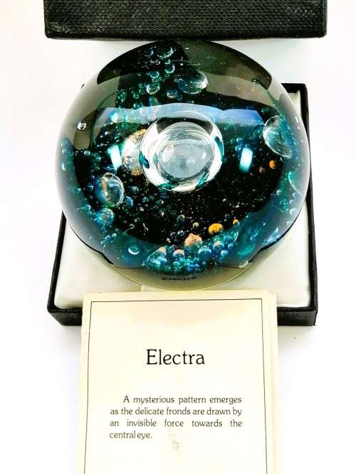 Limited Edition 72/400 Vintage Selkirk Glass Electra Paperweight 1979 Scotland