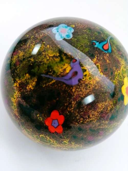Selkirk Glass Peter Holmes Scotland Summer Magic Love Birds 1979 Beautiful