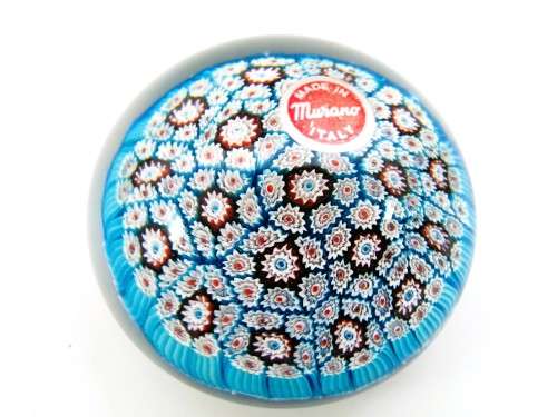Stunning Large Murano art glass paperweight MILLEFIORE