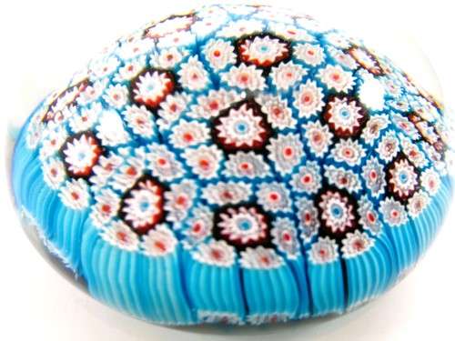 Stunning Large Murano art glass paperweight MILLEFIORE