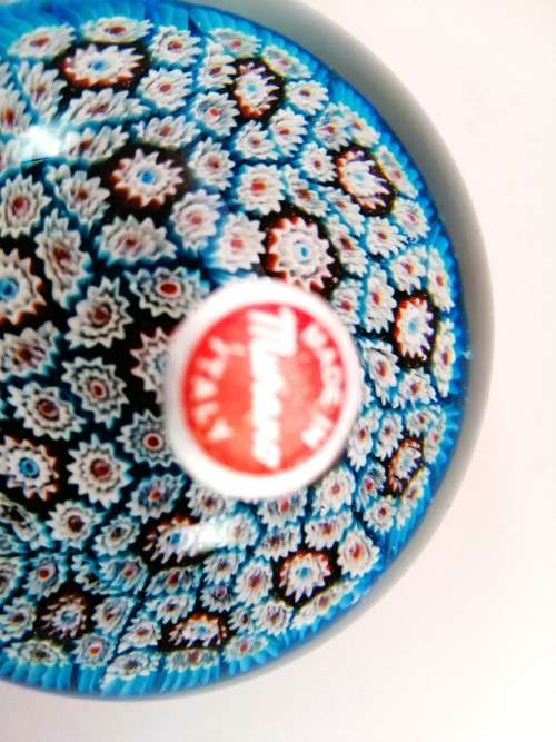 Stunning Large Murano art glass paperweight MILLEFIORE
