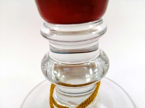 Royal Scot Crystal Arts and Crafts Collection Large Ruby Red Wine Goblet
