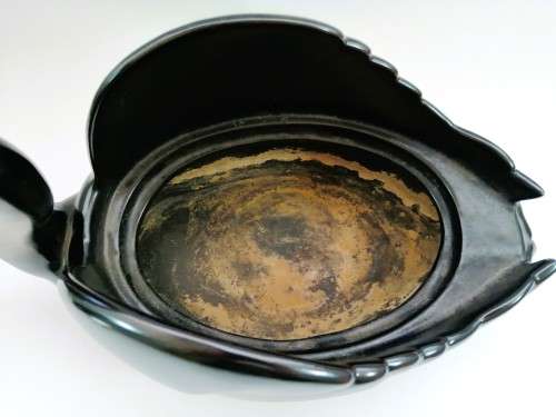 Vintage V & B swan Large planter gloss black ceramic mid century retro