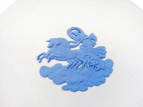 Wedgwood White Jasper with Blue Round Plate