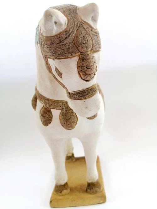 Large Porcelain Tang Dynasty Style, Porcelain War Horse
