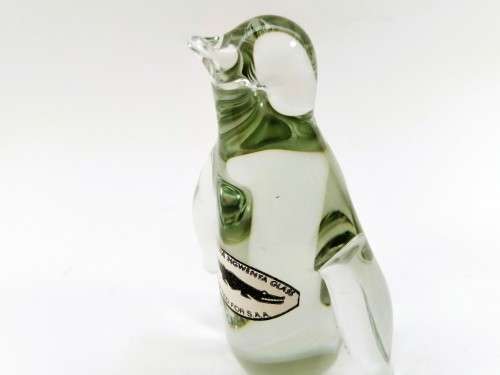 Ngwenya Recycled Glass Swaziland Handmade Penguin Figurine - Paperweight