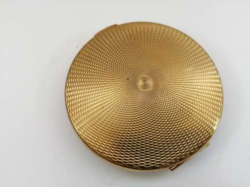 BEAUTIFUL VINTAGE 1950S ENGLISH MADE ROSE COMPACT MIRROR AND POWDER CASE