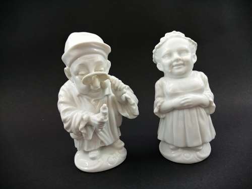 Fabulous Capodimonte Ginori blanc-de-chine `Mansion House Dwarf figurines