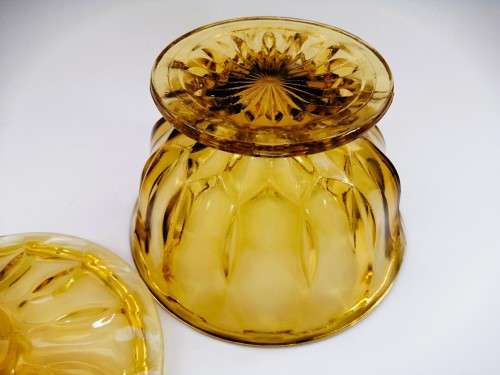 Anchor Hocking Amber Glass Lidded Candy Dish, Vintage
