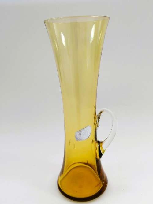Delicate Amber Glass tall thin jug