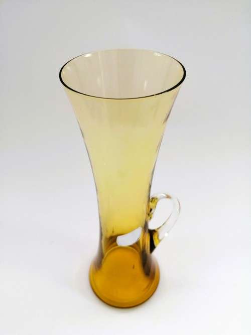 Delicate Amber Glass tall thin jug