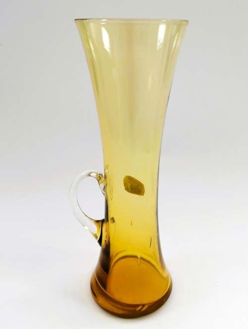Delicate Amber Glass tall thin jug
